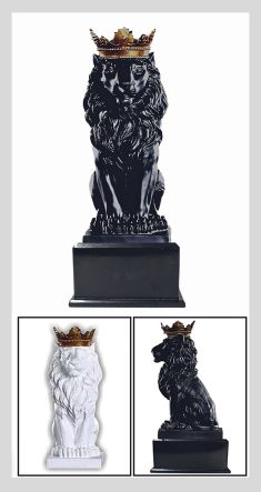 LION-BLACK-WHITE - ASHOKA TROPHY